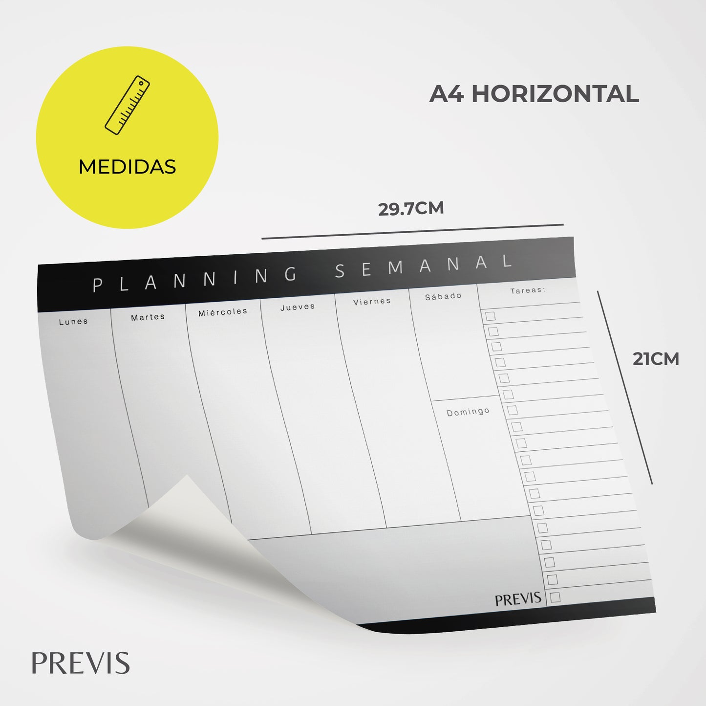Planificador Semanal A4 Con Diseño Minimalista y Productivo -