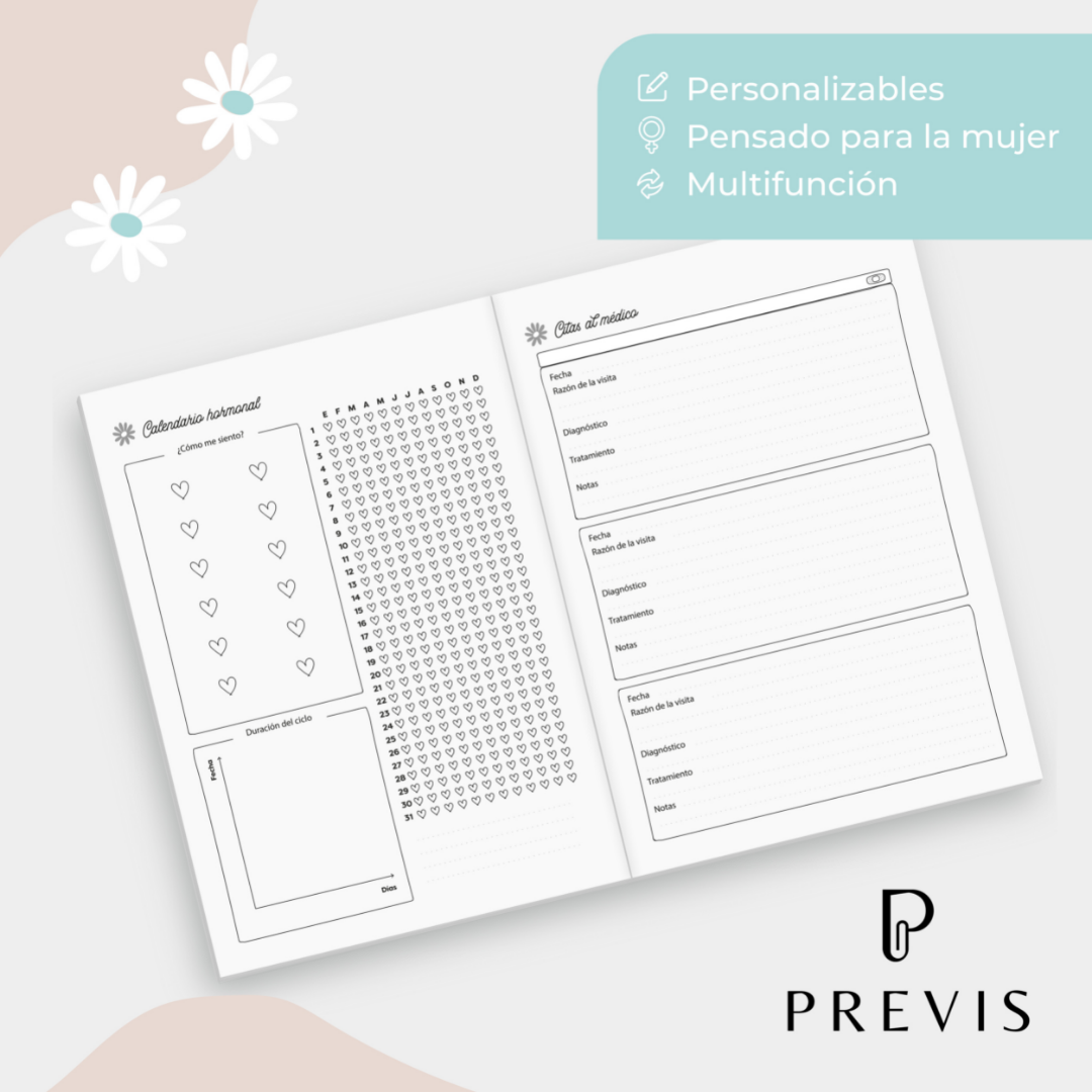 Carnet à pois floral A5