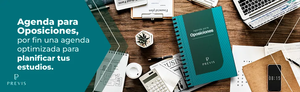 Agenda para opositores A5: planificador de estudio: detalle de uso 1