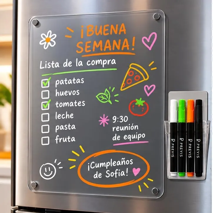 Pizarra transparente para nevera Flow