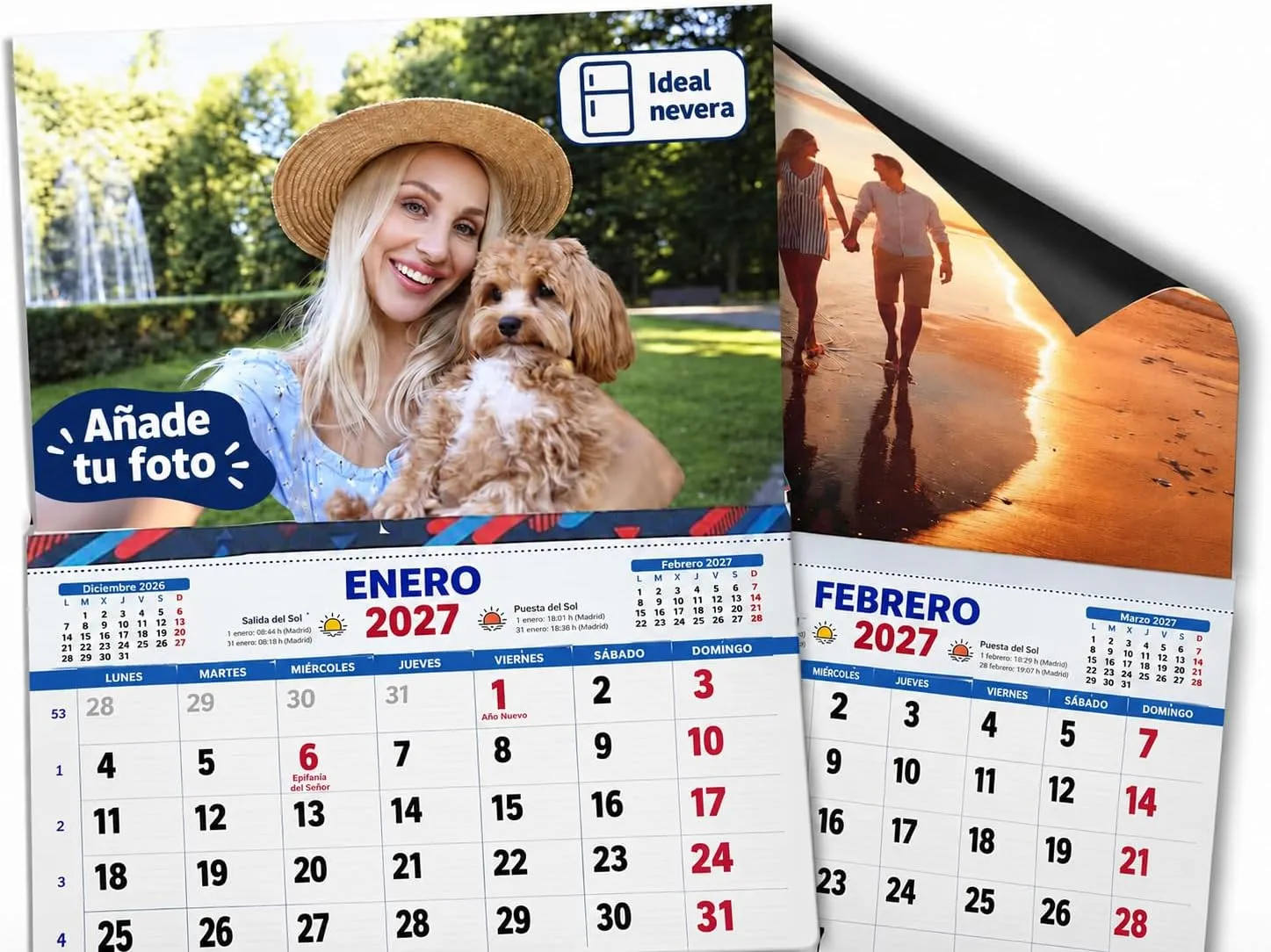 Calendario personalizado con foto 2027