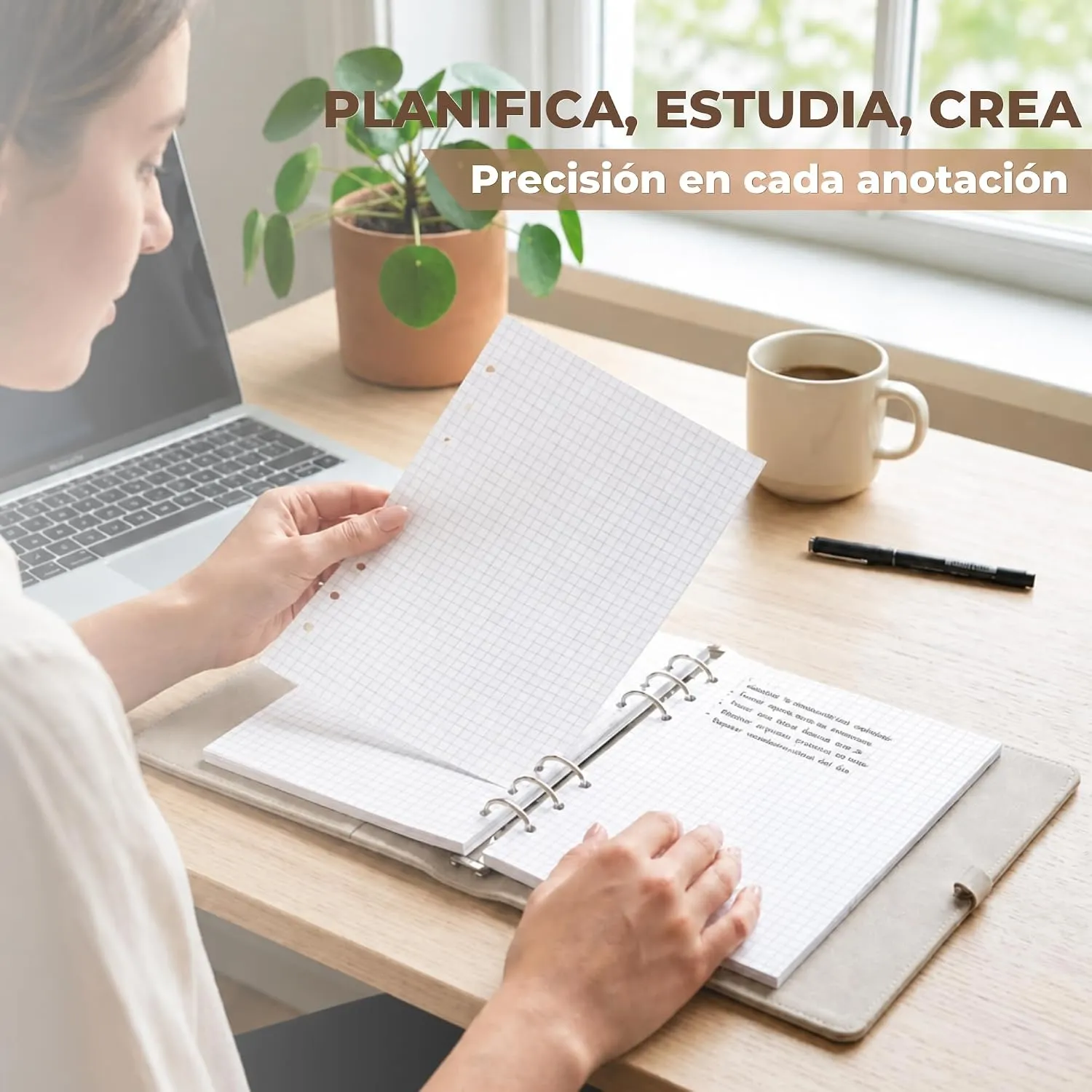 Recambios para agenda A5 de 6 anillas — Cuadrícula, imagen 5