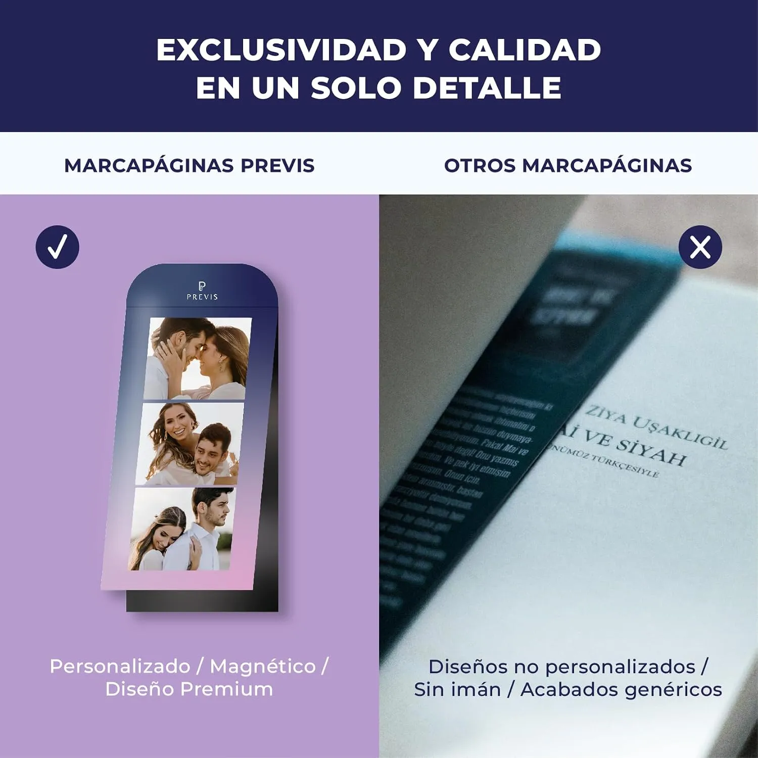 Marcapáginas magnético personalizado con fotos, detalle 4