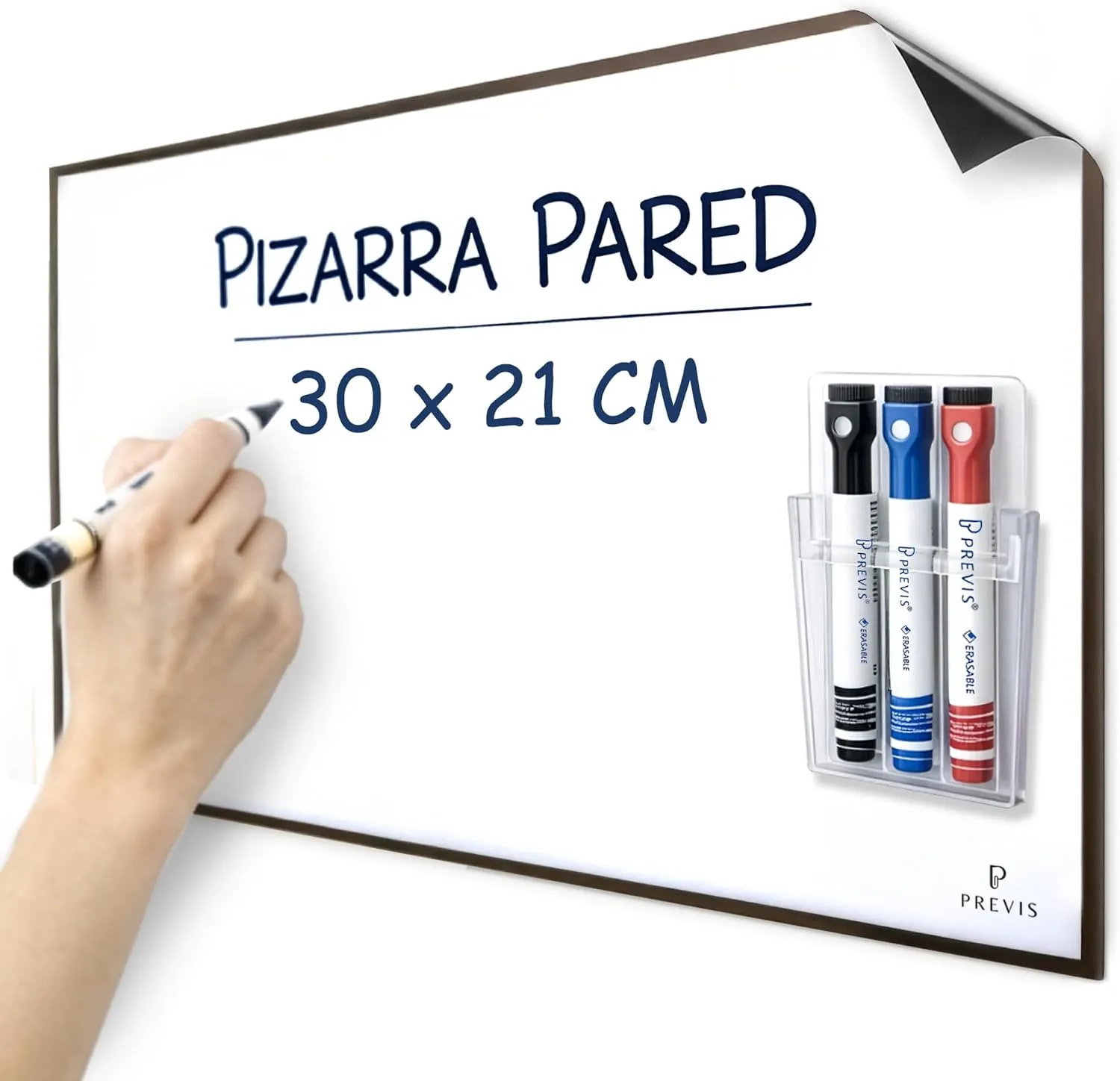 Pizarra blanca adhesiva magnética para pared