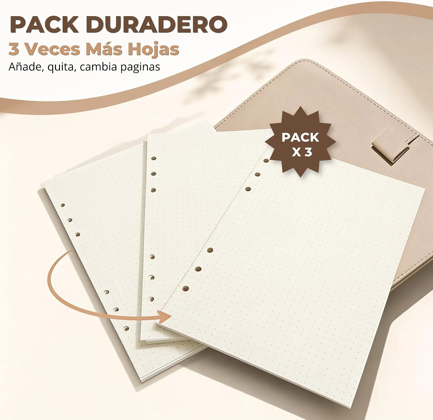 Recambios para agenda A5 de 6 anillas — Punteadas, imagen 4