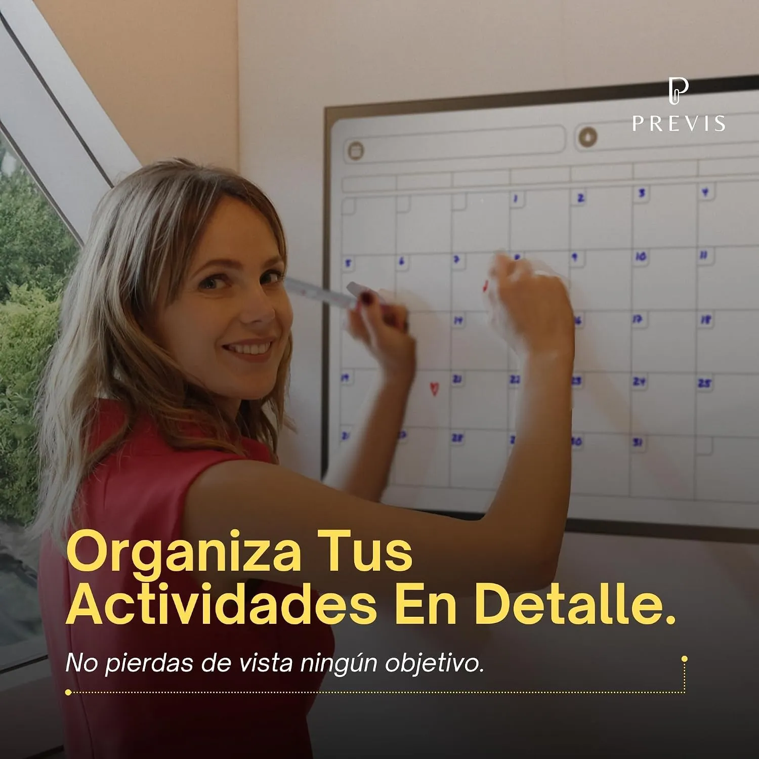 Pizarra calendario adhesiva para pared — A2 · 60×40 cm, imagen 3
