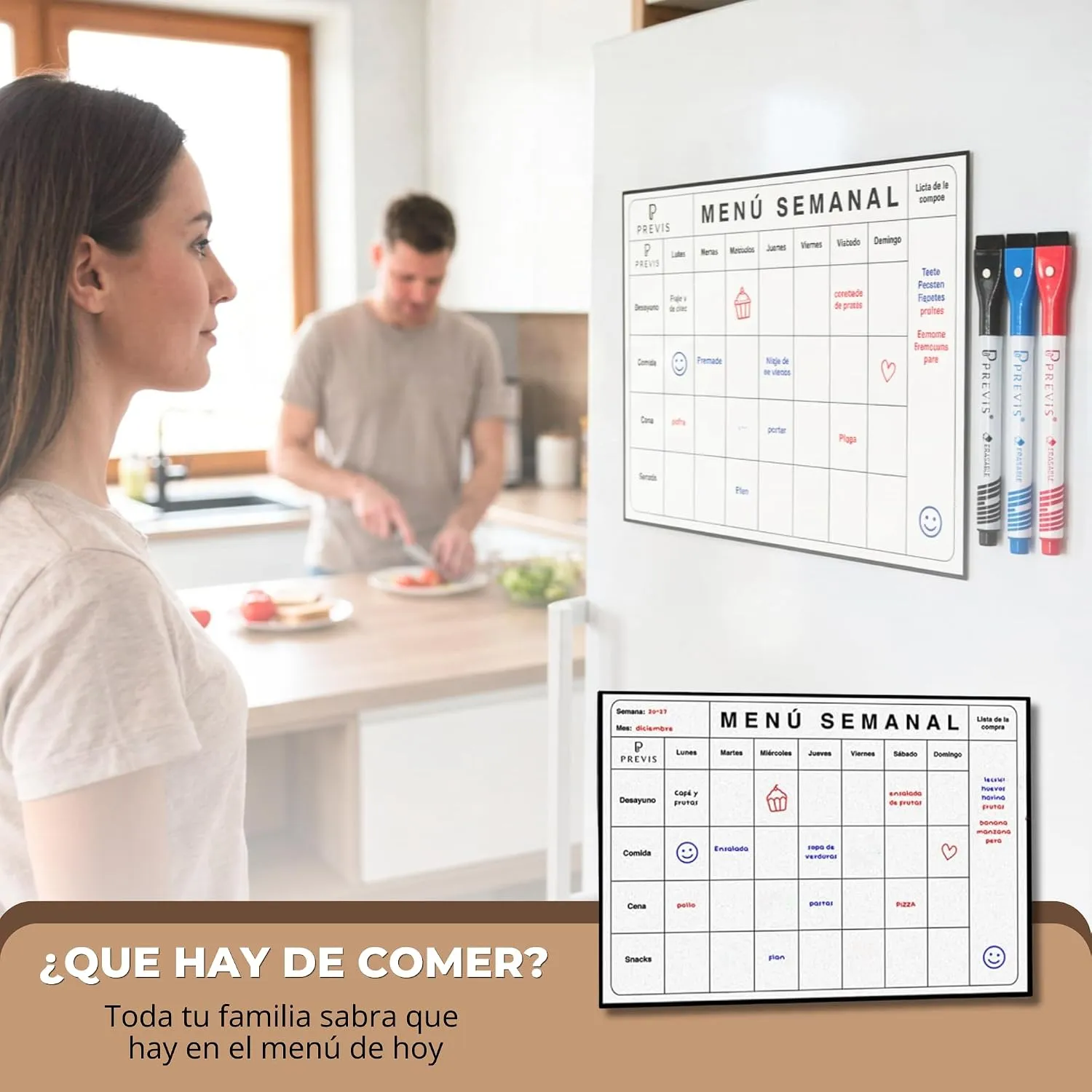 Menú semanal magnético para nevera — A4 · 21×30 cm, imagen 4