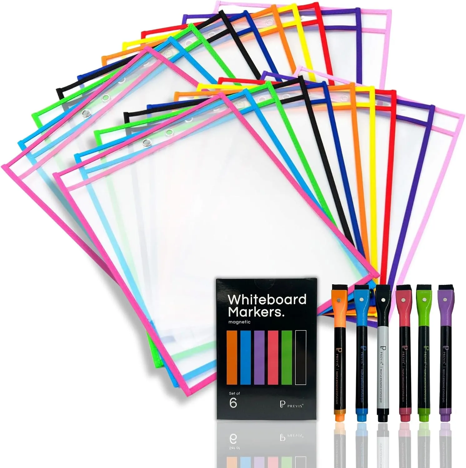 Fundas borrables A4 con rotuladores