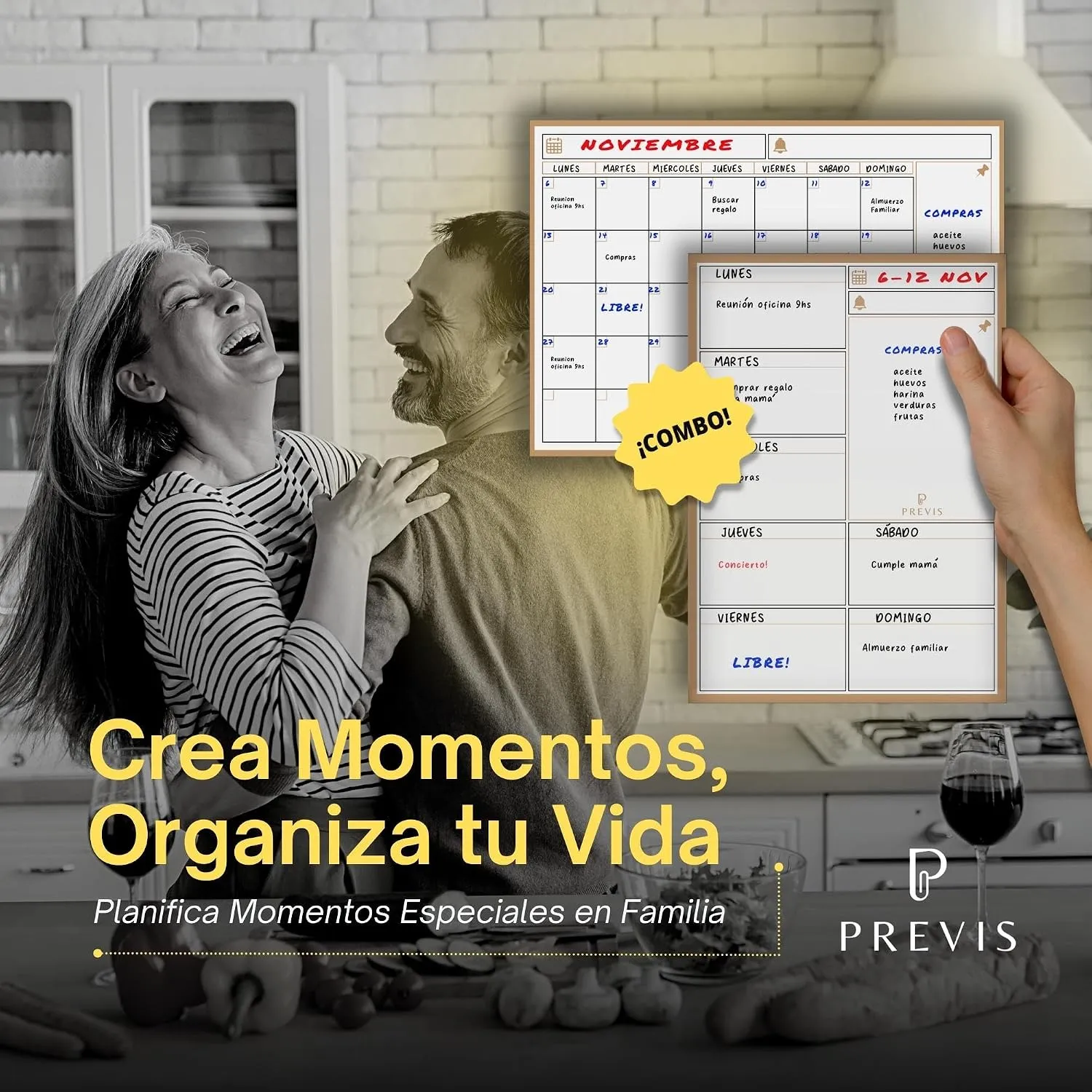 Pack calendario mensual + planificador semanal magnético Pack A4 — miniatura 6