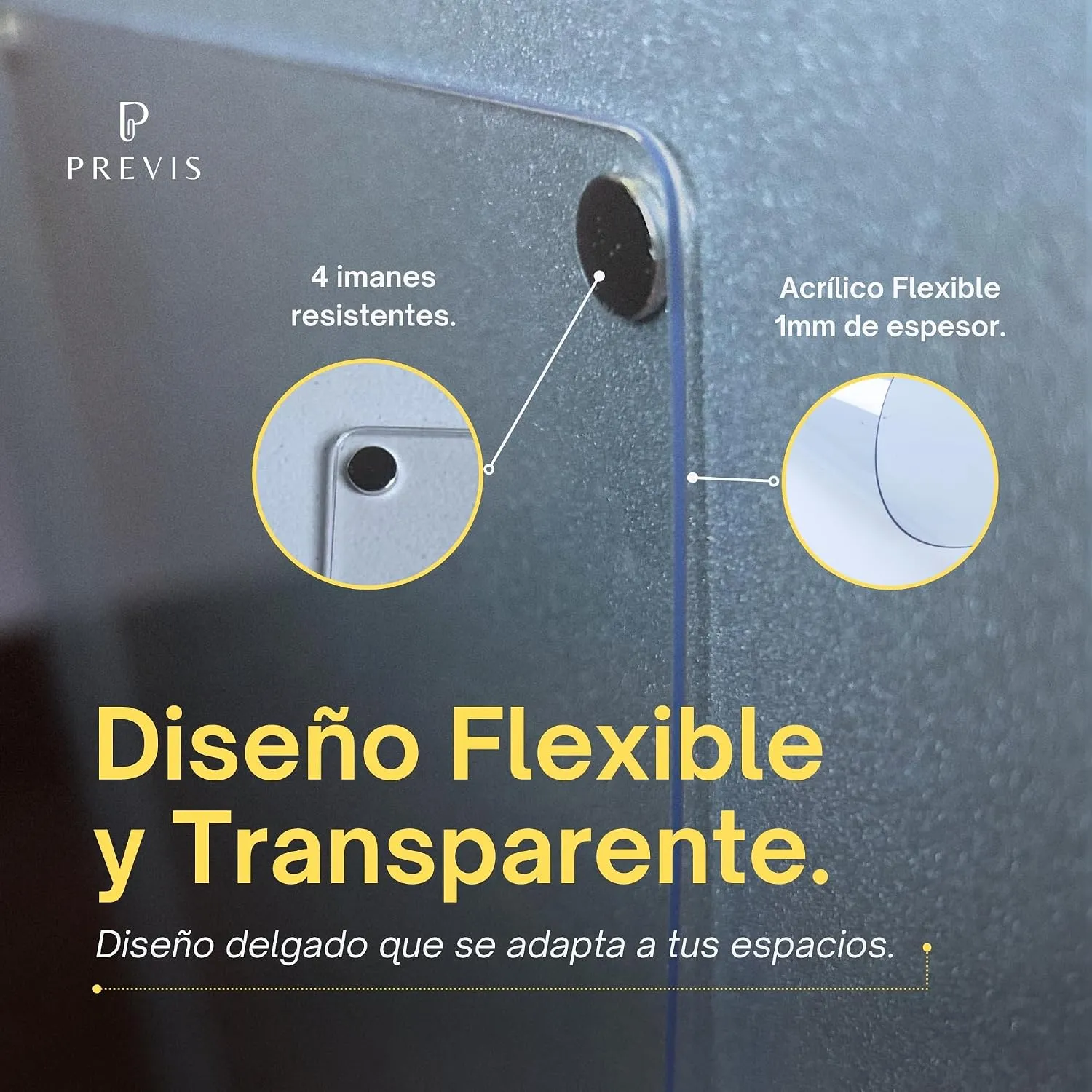 Pizarra transparente para nevera minimalista Flow — A4 · 21×29,7 cm, imagen 3