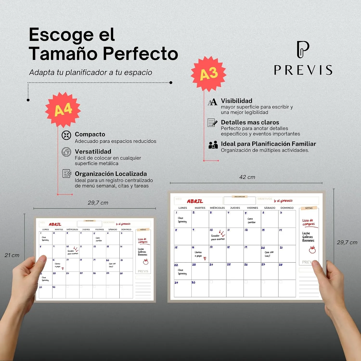 Calendario de nevera con imán mensual Soluna — A4 · 21×30 cm, imagen 5