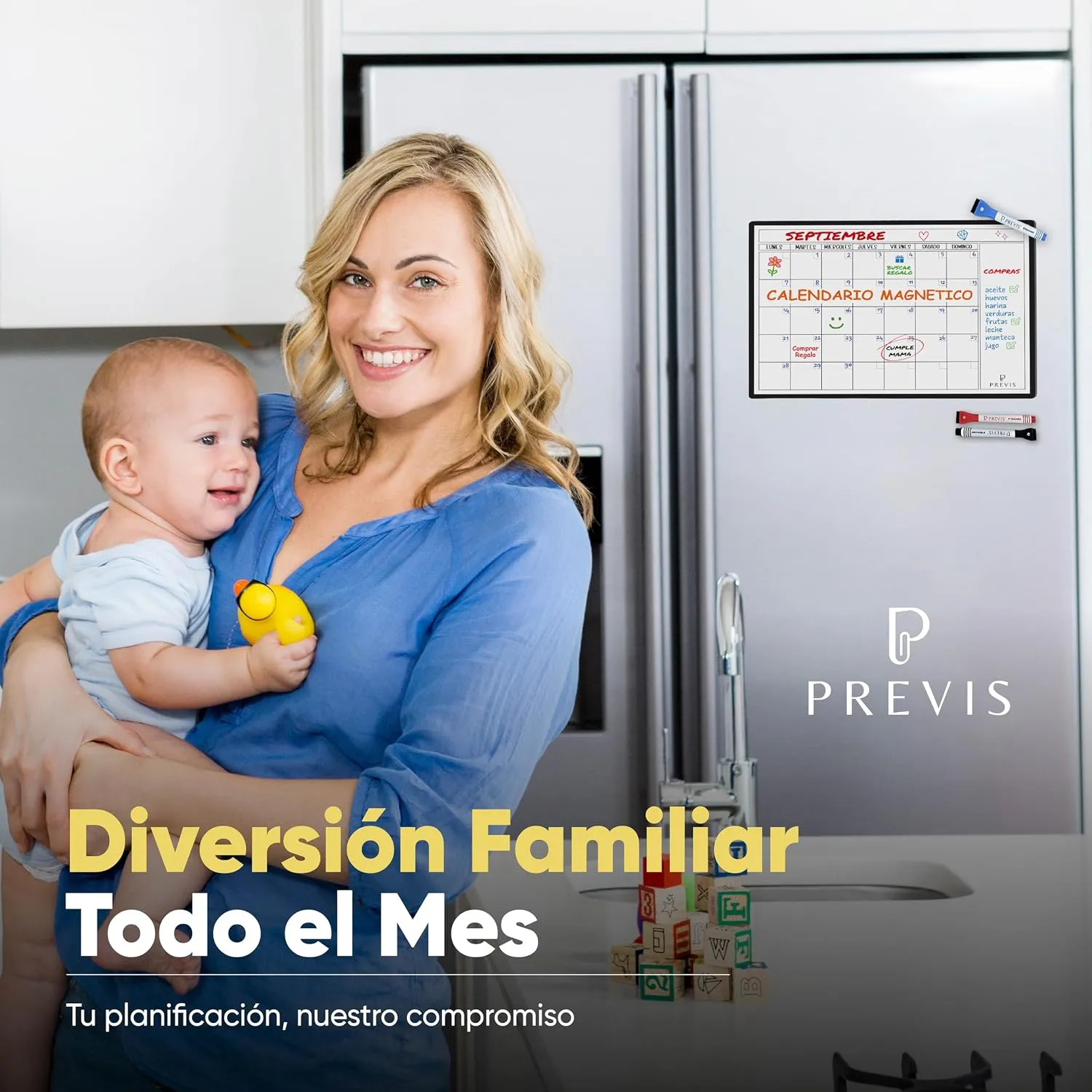 Calendario magnético para nevera con lista de la compra A4 · 21×30 cm — miniatura 6