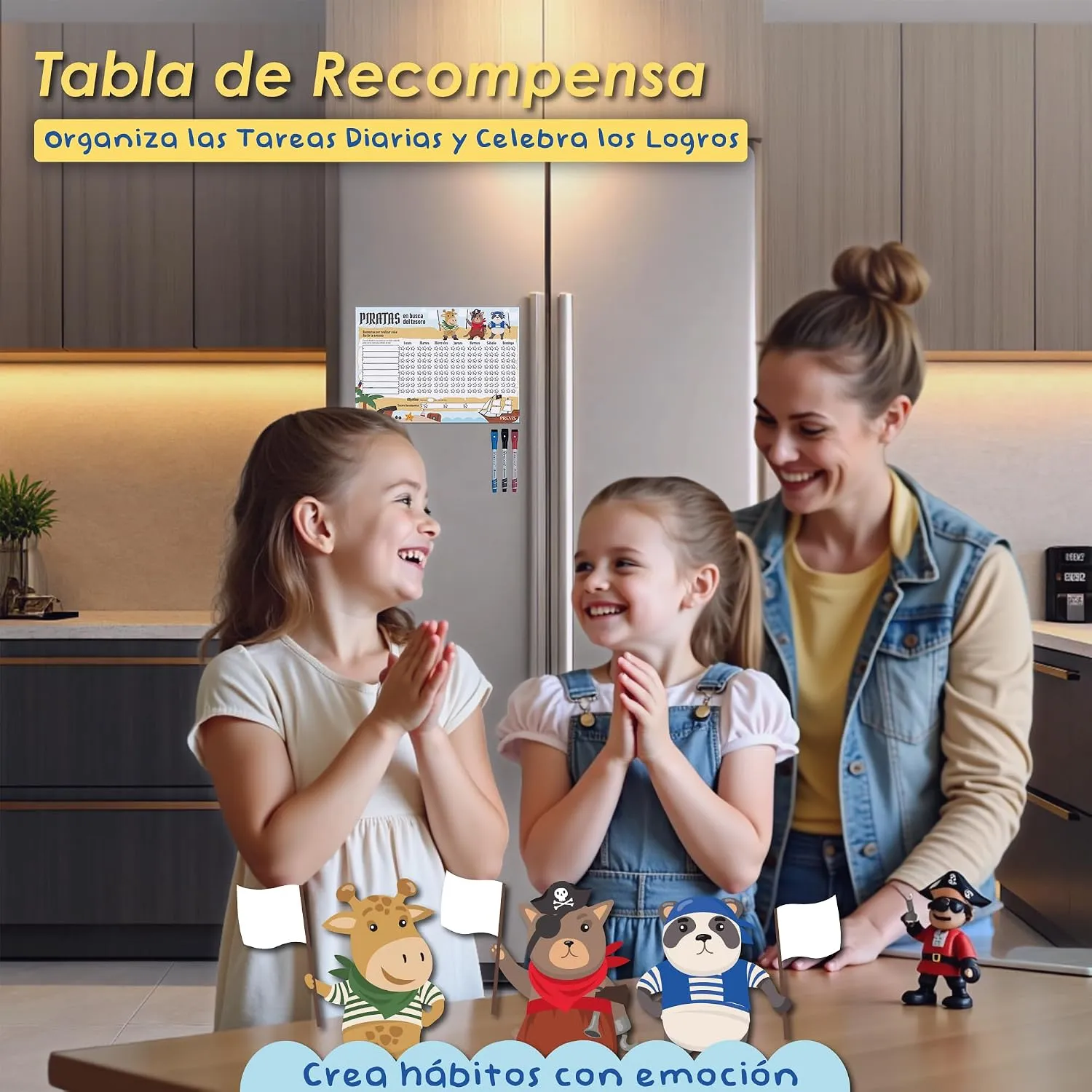 Tabla de recompensas magnética para niños — Piratas, imagen 4