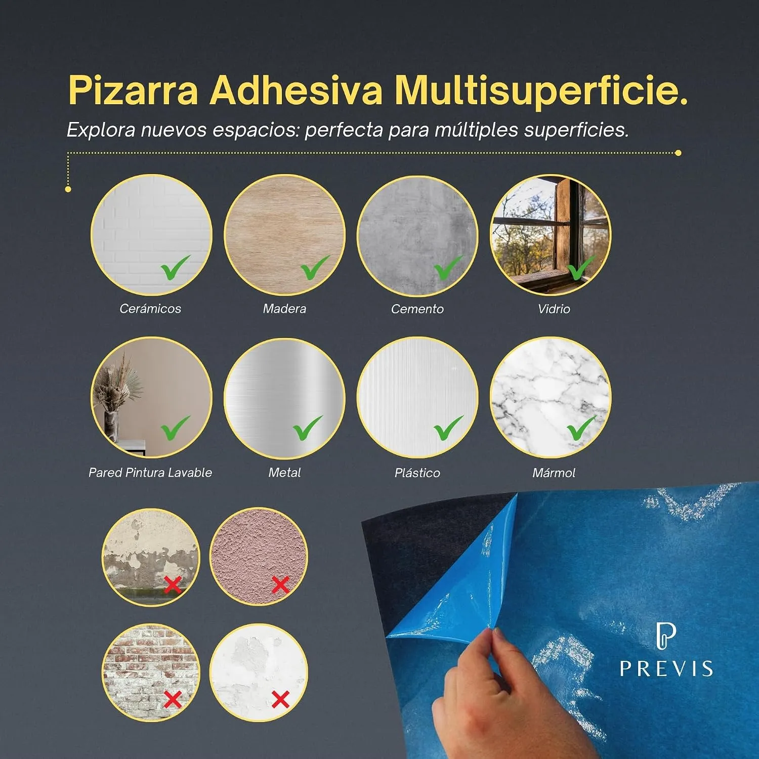 Pizarra calendario adhesiva para pared — A3 · 40×30 cm, imagen 6