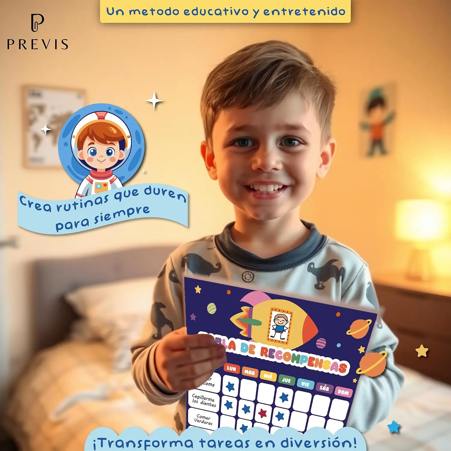 Tabla de recompensas magnética para niños — Espacial, imagen 4