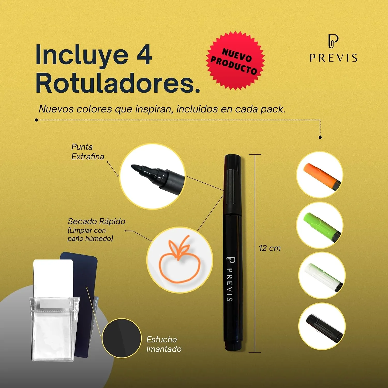 Pizarra transparente para nevera minimalista Flow — A5 · 14,8×21 cm, imagen 5