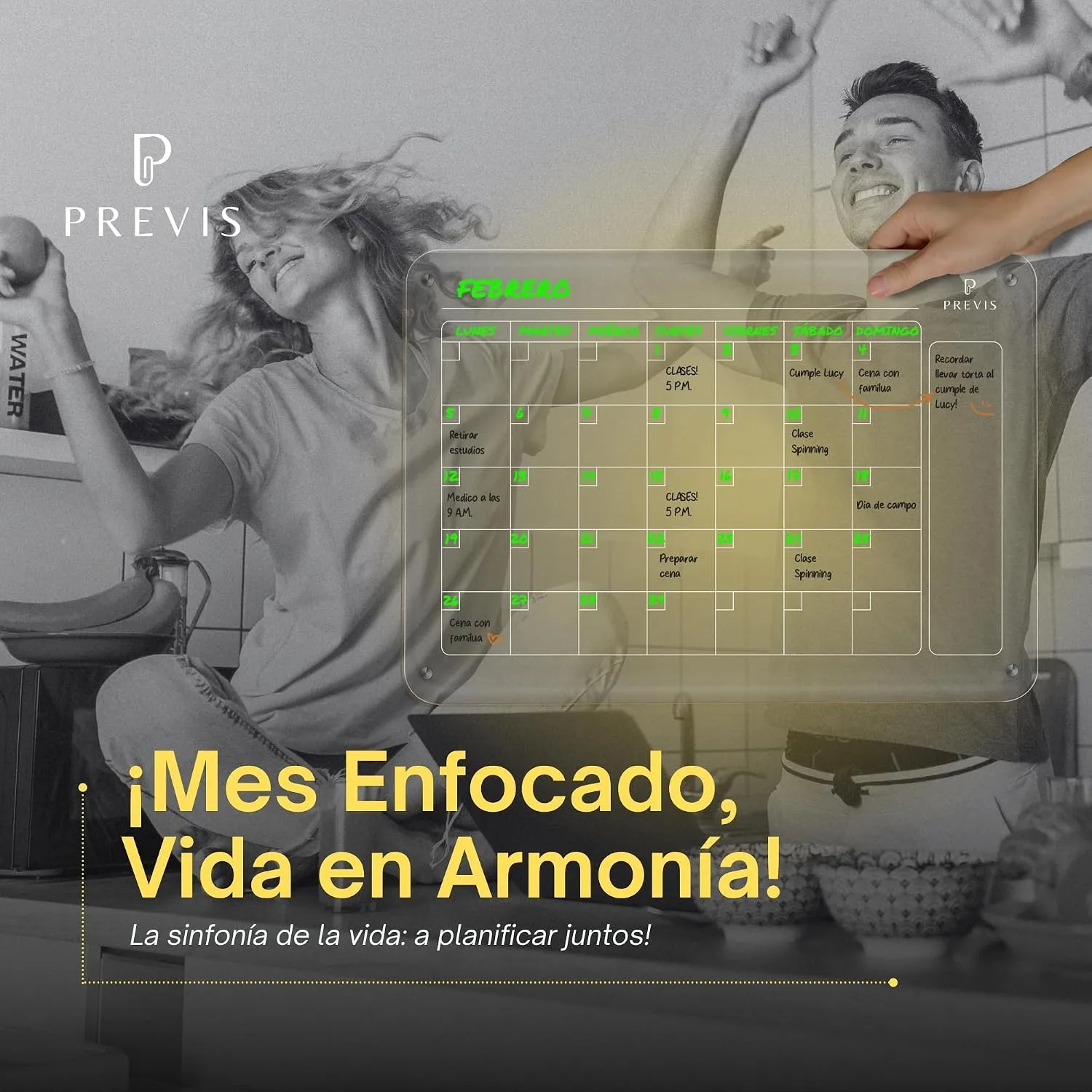 Calendario acrílico transparente magnético para nevera — A3 · 30×40 cm, imagen 7