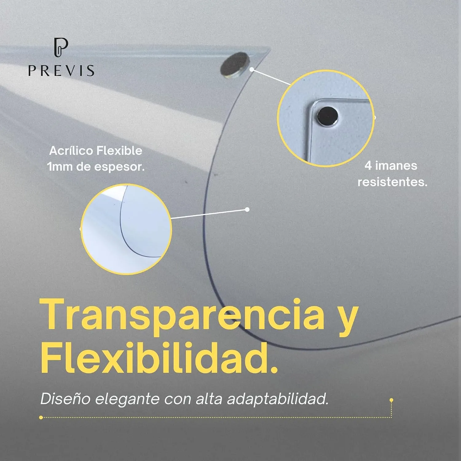Pizarra transparente para nevera minimalista Flow — A5 · 14,8×21 cm, imagen 3
