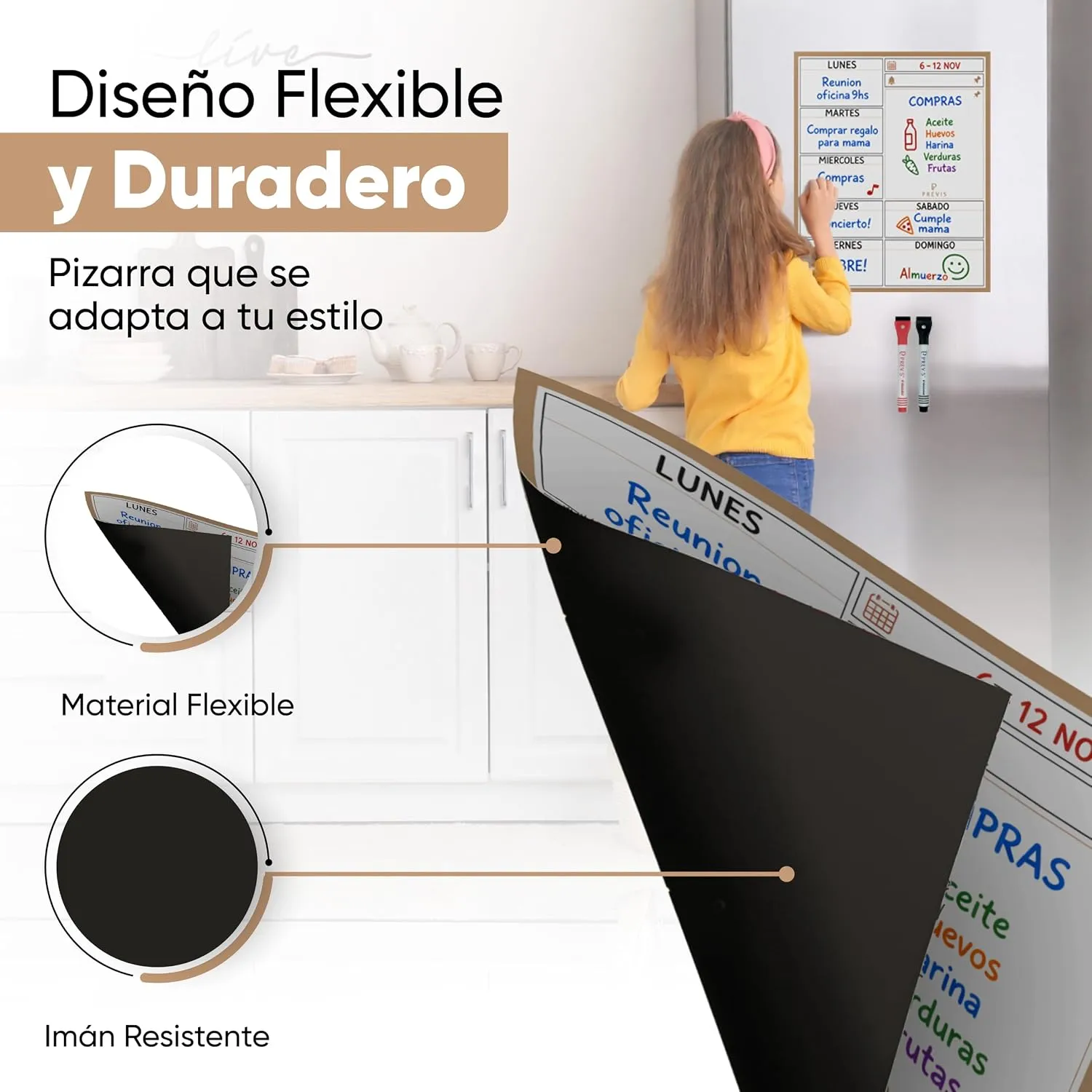 Planificador semanal magnético para nevera — A4 · 21×30 cm, imagen 3