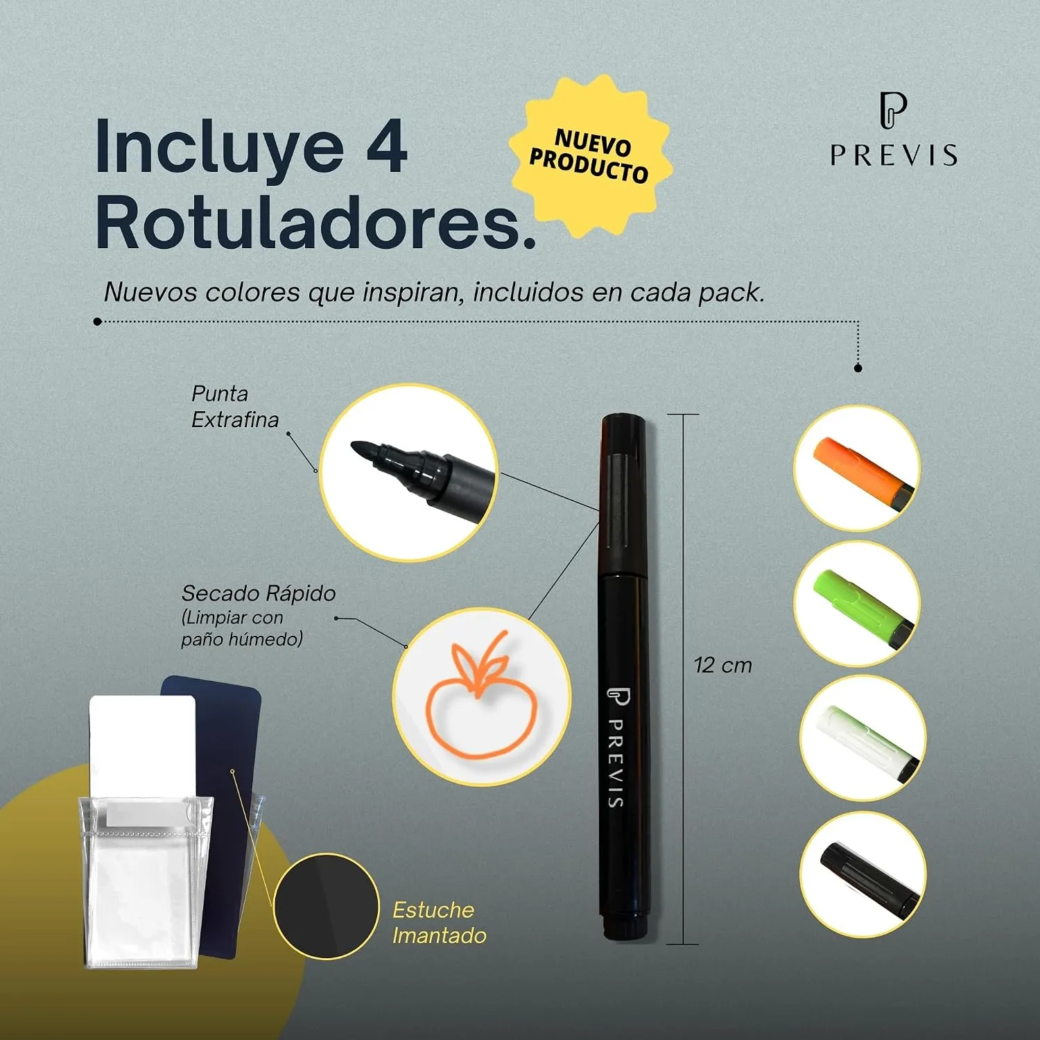 Pizarra transparente para nevera minimalista Flow — A4 · 21×29,7 cm, imagen 5