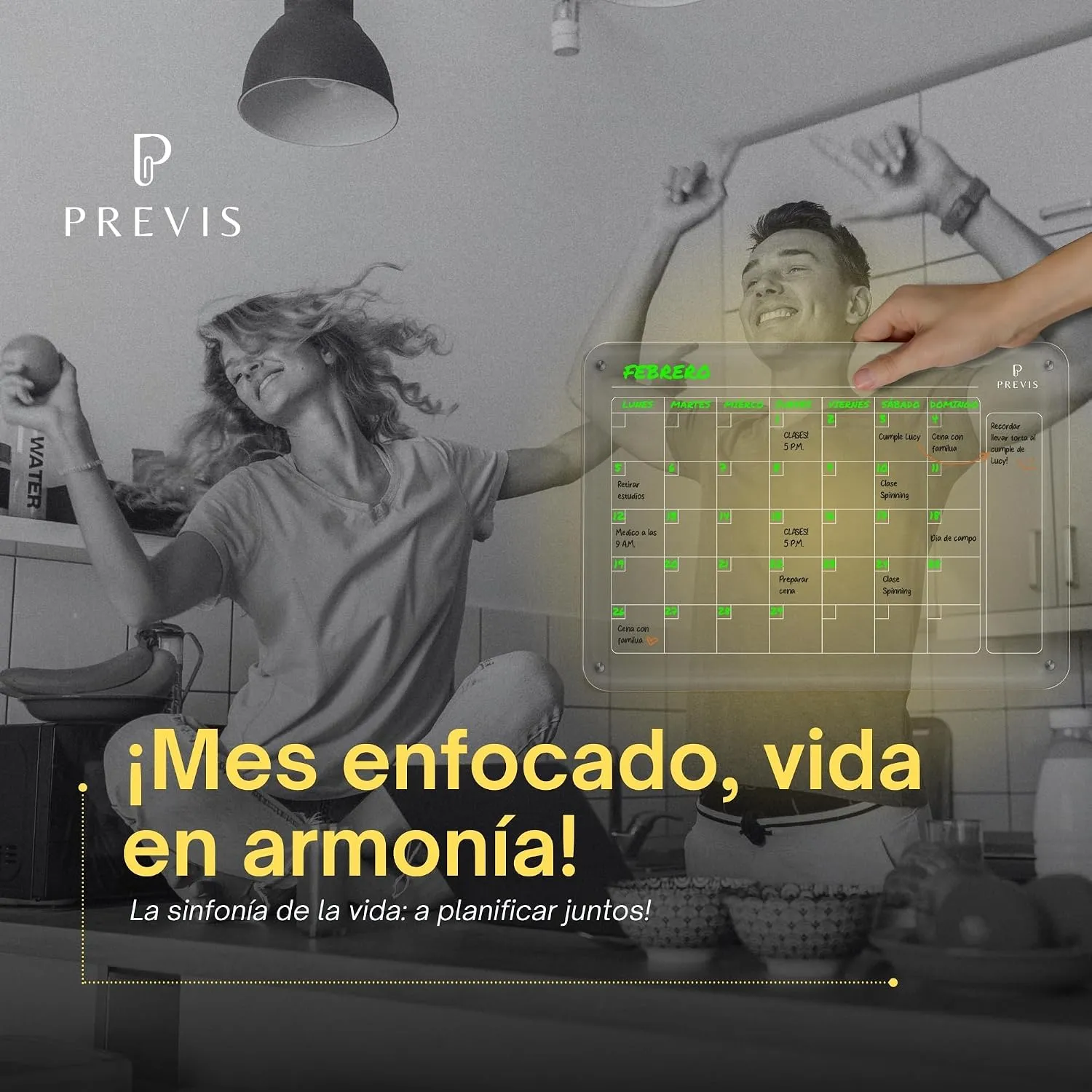 Calendario acrílico transparente magnético para nevera — A4 · 21×30 cm, imagen 7
