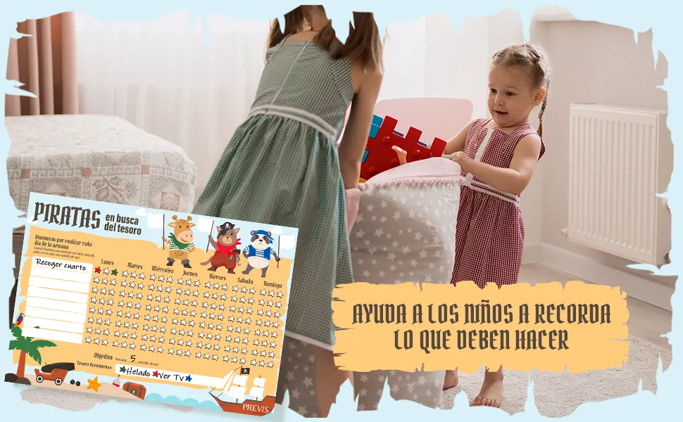 Tabla de recompensas magnética para niños: detalle de uso 4
