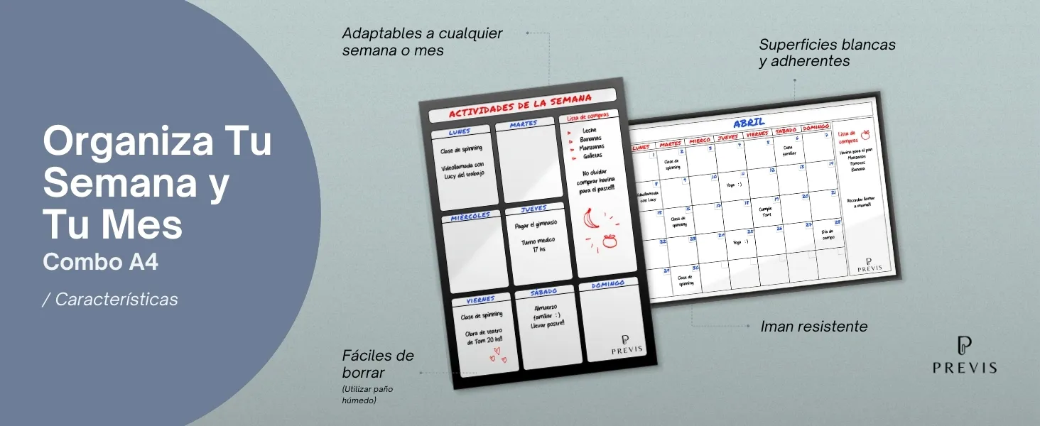 Combo calendario mensual + planificador semanal Vivaz: detalle de uso 6