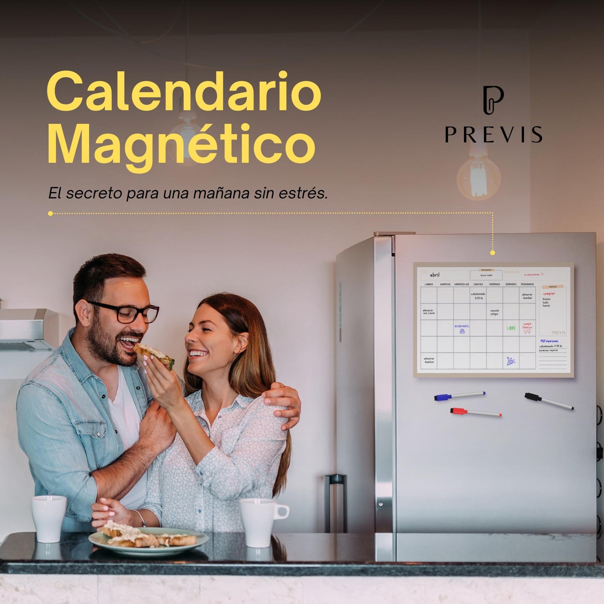 Calendario mensile magnetico da frigorifero A3 - Calendario magnetico –  PREVIS BRAND