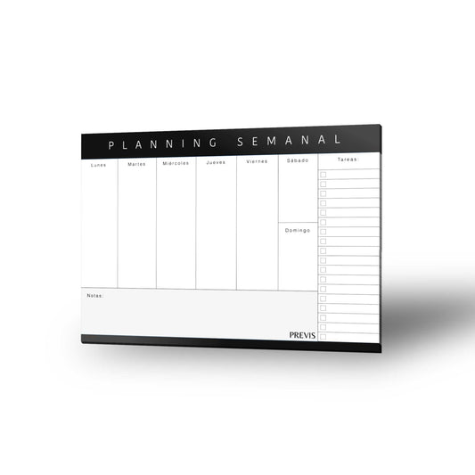 Planificateur hebdomadaire A4 au design minimaliste et productif - 