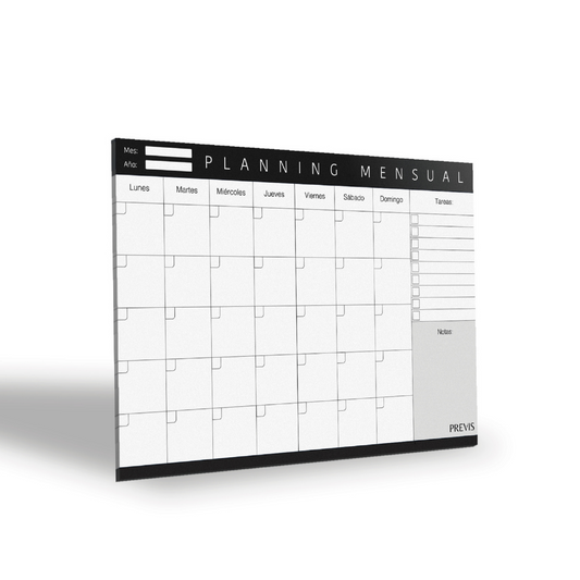 Planificateur mensuel horizontal A4 