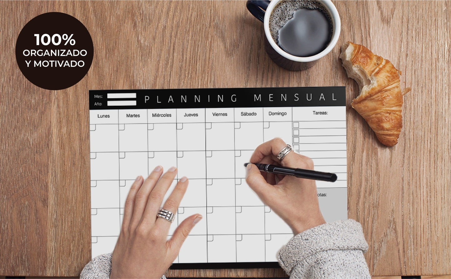 Planificateur mensuel horizontal A3 